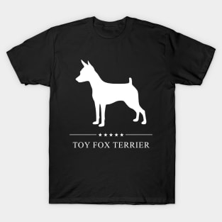 Toy Fox Terrier Dog White Silhouette T-Shirt